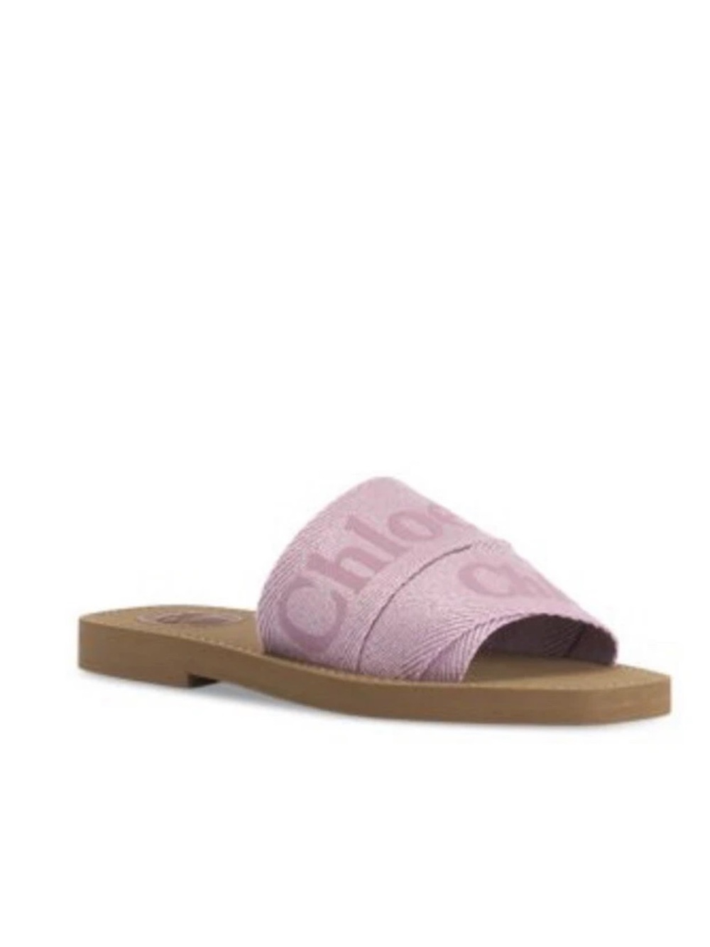 Chloe High Summer Woody Embroidered Logo Flat Sandals